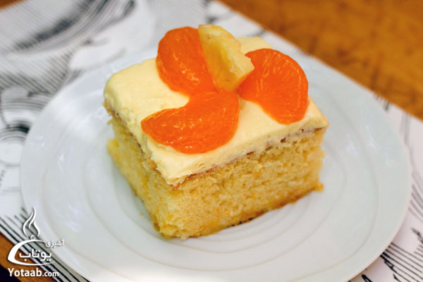 کیک پنیر و پرتقال