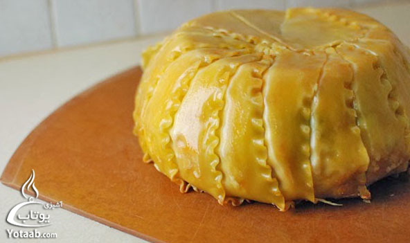 کیک لازانیا آماده شده 