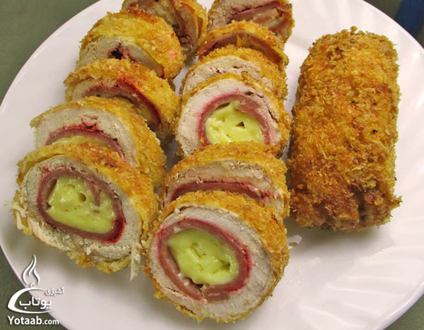 رولت مرغ و ژامبون
